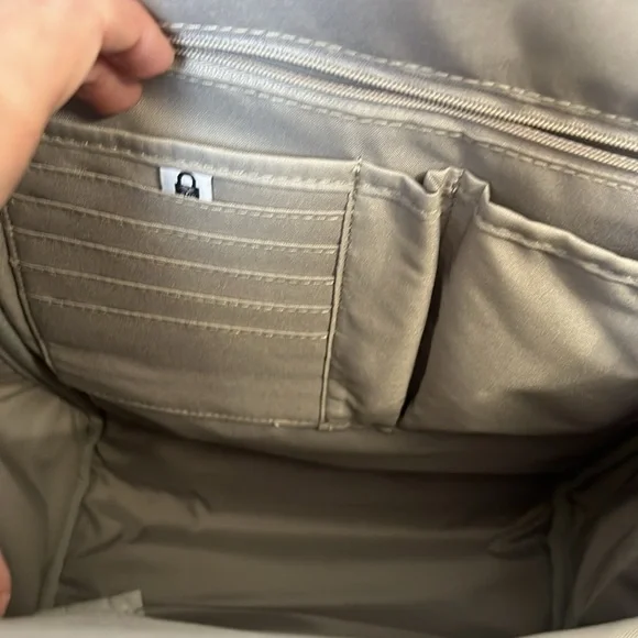 Baggallini Soho Backpack, Smoke and Faux Python Trim - Picture 8 of 10